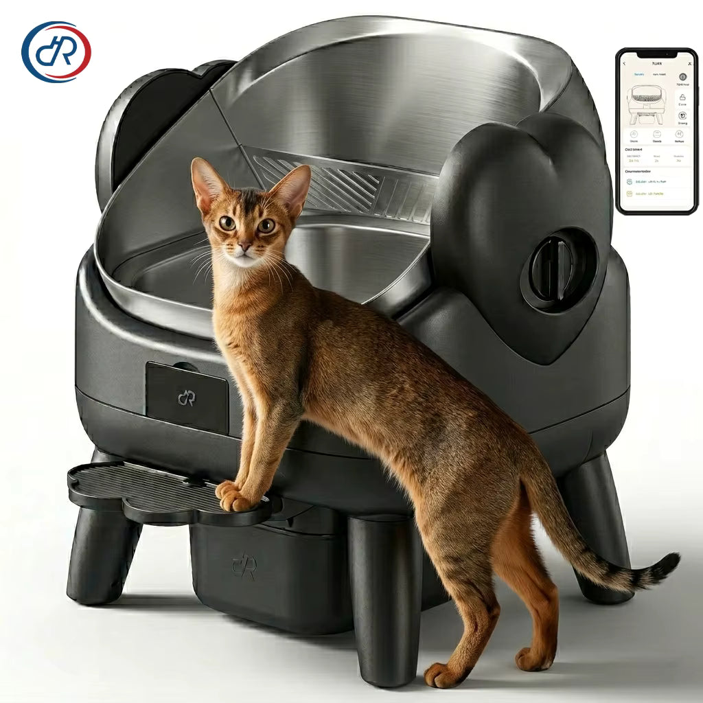 SIMITI PET Stainless Steel Automatic Cat Litter Box Smart Self Cleaning Litter Boxes Litter Robot Arenero Para Gatos Automatico